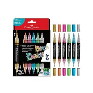 Faber-Castell Black Edition Shake & Paint Metál Marker Szett - 6 db 138917993 - Faber-Castell