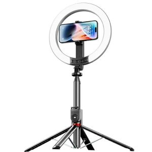 USAMS ZB323 Telefonállvány Körlámpával - 2.3m, 1200mAh - Fekete