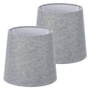 Navaris Lámpaernyő Szett - 2 db, E14, Szürke/Fehér