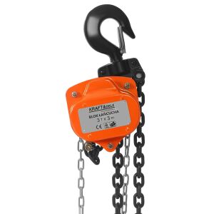 Ръчен верижен телфер KraftDele KD3501 3 тона с верига 3м - Лебедка