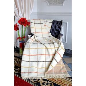 Pamut Akril Kockás Takaró - 150x200 cm, Krémbézs 146172868 - Ágytakaró