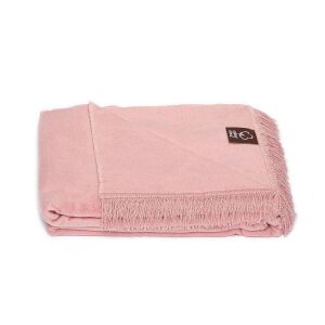 Pamut Akril Takaró Bojtokkal - 150x200 cm, Púderrózsaszín 138920623 - Ágytakaró