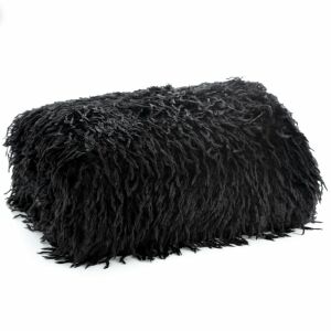 Eurofirany Adore Fekete Szőrme Ágytakaró - 130x170 cm