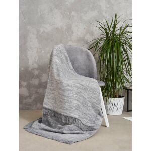 Akril-Pamut Takaró 150x200 cm - Meleg Beton Szürke, Rojtos 138920747 - Ágytakaró