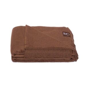 Pamut Akril Takaró - 150x200 cm, Csokoládé színű, Rojtos 138920814 - Pléd