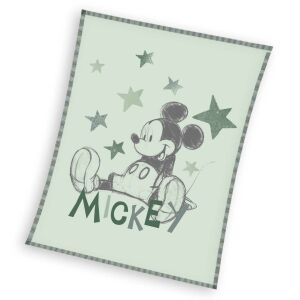 Mickey Mouse Gyerektakaró - Zöld Mikroszálas Takaró 70x100 cm