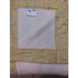 Krémsárga Csíkos Pamut Akril Ágytakaró Rojtokkal - 150x200 cm 138921275 - Ágytakaró