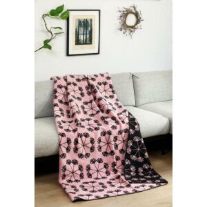 Pitypang Pamut Akril Takaró - 150x200 cm, Rózsaszín/Szürke, Rojtos 138921279 - Ágytakaró