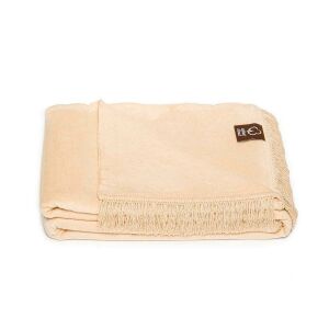 Pamut Akril Takaró - 150x200 cm, Világos Bézs, Rojtos 138921852 - Ágytakaró