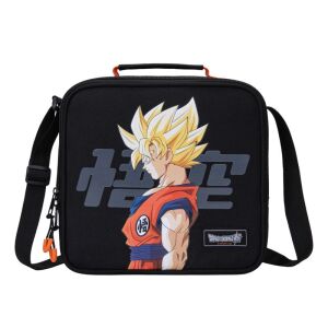 Geantă termoizolantă pentru prânz Dragon Ball Super Saiyan, geantă termică neagră pentru alimente cu curea de umăr - Genți de prânz