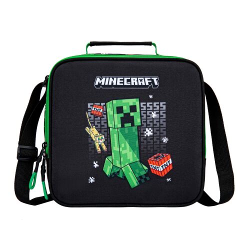 Minecraft Creeper hőszigetelt uzsonnás táska vállpánttal