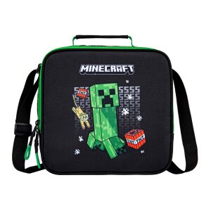 Minecraft Creeper isolierte Lunchtasche mit Schultergurt - Lebensmittel- & Getränkebehälter