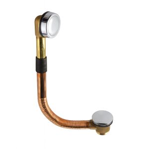 Sistem de scurgere cada Remer Rubinetterie Minutery 96CC, click-clack, tub din cupru, G1”1/2, diametru click-clack 68 mm, prea-plin 75 mm 138922931 - Mobilier de baie