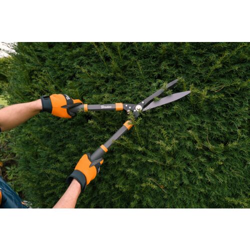 Aluminiowe nożyce do przycinania żywopłotów z przekładnią V-SERIES, ostrze faliste 138923050