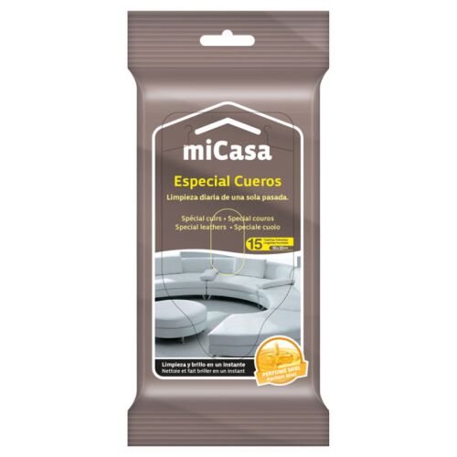 miCasa Especial Cueros Bőrtisztító Törlőkendő - 15 db, Méhviasz illat 138923233