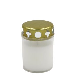 Náhrobná sviečka s vrchnákom, doba horenia ~20h, biela