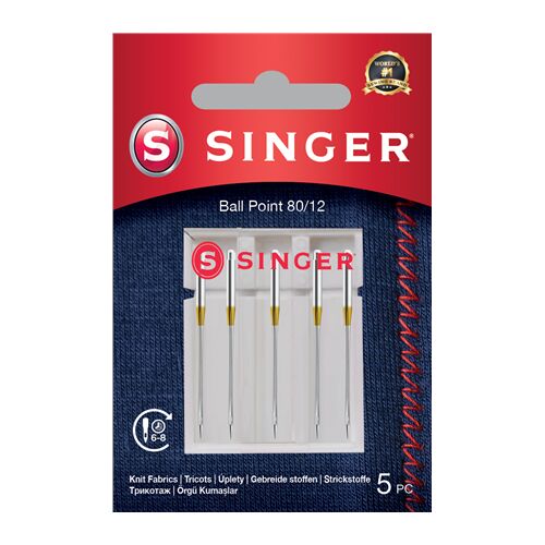 Singer 80/12 Golyóstű kötött anyagokhoz - 5 db 138923399