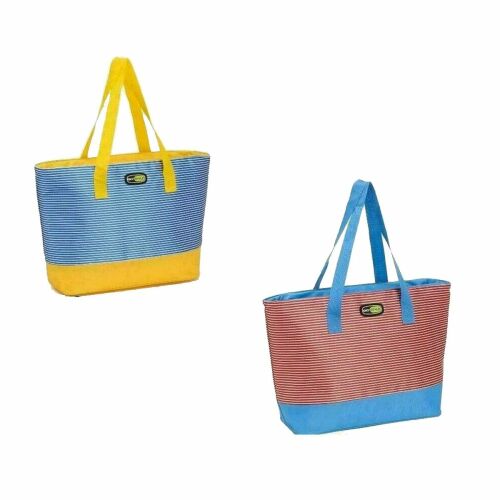 Torba termiczna Beach Tote, kolor czerwony-niebieski/niebiesko-żółty 138924165