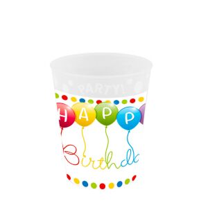 Happy Birthday Streamers Műanyag Pohár - 250 ml, Születésnapi Parti 138928572 - Műanyag pohár