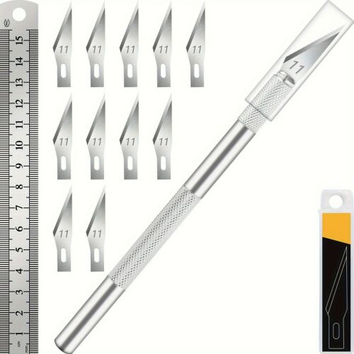 Rozsdamentes Acél Precíziós Penge Készlet - 11 db, Ergonomikus Markolat 138934031