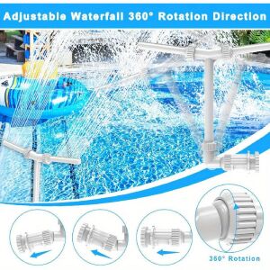 Medence Szökőkút - 2 az 1-ben, 360° Forgatható és Dönthető 138934035 - Vízfüggöny