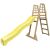 Widok pod kątem na drabinkę wspinaczkową GINGER HOME z żółtą zjeżdżalnią