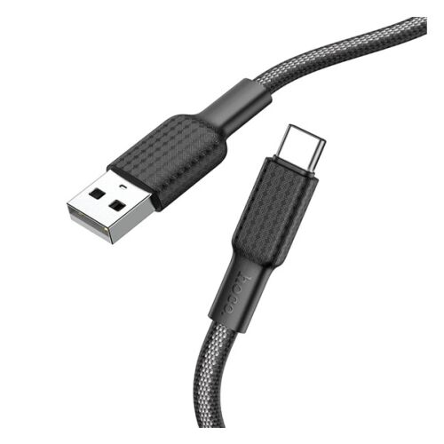 HOCO X69 USB-C Adatkábel - Cipőfűző Design, Fekete/Fehér 138940209