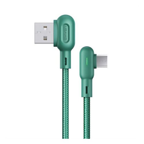USAMS U57 MicroUSB Adatkábel - Cipőfűző Design, Sötétzöld 138940569
