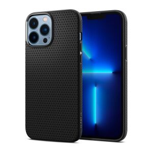 Spigen Liquid Air iPhone 13 Pro Max tok - Fekete, Rombuszmintás 138942101 - Spigen