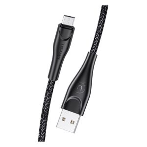 USAMS U41 MicroUSB Adatkábel - Cipőfűző Design, Fekete 138942290 - Adatkábel