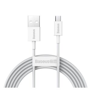 Baseus Superior Micro USB Kábel - Törésgátló, Gyors Töltés, Fehér 138942905 - Adatkábel