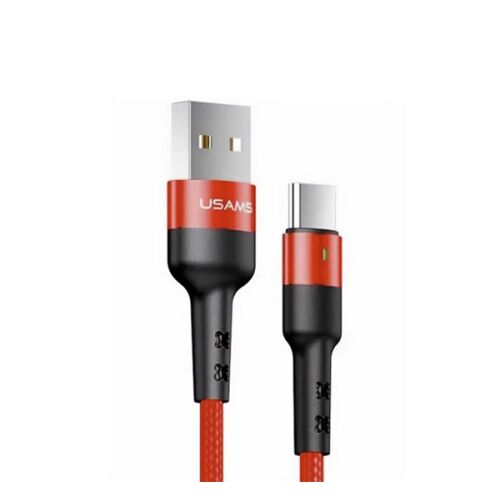 USAMS U26 Piros USB-A - USB-C adatkábel adatátvitelhez és töltéshez - USB kábel