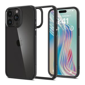 Spigen Crystal Hybrid iPhone 15 Pro ütésálló tok - Fekete 138943727 - Spigen