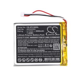 Cameron Sino Li-Polymer Akkumulátor iPod AE505060-hoz - Fekete, 2000mAh 138944549 - Tablet akkumulátor