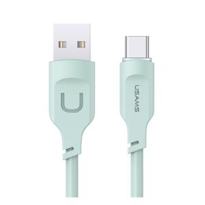 USAMS Lithe Series USB-C Töltőkábel - LED, Világoszöld 138946209 - Adatkábel
