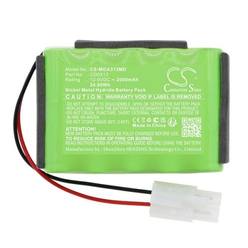 Cameron Sino NI-MH Akkumulátor 12V 2000mAh, Mangar CD0313 helyettesítő, zöld - Elem és akkumulátor