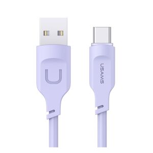 USAMS Lithe Series USB-C Adatkábel - LED, Lila 138946860 - Adatkábel