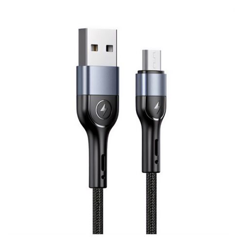 USAMS U55 MicroUSB Adatkábel - Cipőfűző Design, Fekete 138948737