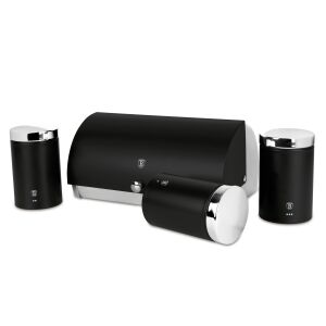 Berlinger Haus BH-6733 Cutie de pâine și set de recipiente negru mat - Depozitarea alimentelor