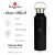 Berlinger Haus Matte Black Wasserflasche mit Abmessungen und Funktionen