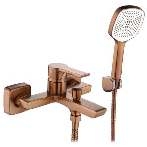 Wannenarmatur REA ARGUS COPPER BRUSH 138951297 - WC-Sitze, Duschkabine, Wasserhahn, Duschtür, Badezimmerschrank, Wäschekörbe und Brausegarnitur