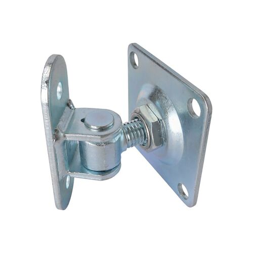 Regulowany zawias bramowy, M16, bezszwowy, ocynkowany, z dwiema płytkami montażowymi