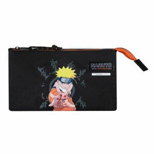 Naruto Ninja Attack! Federmäppchen, schwarze Polyesertasche mit Naruto-Charakterdruck - Federmappen