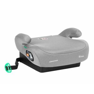 Kikkaboo i-Go i-Size Booster Seat, light grey, angled view - Kikkaboo