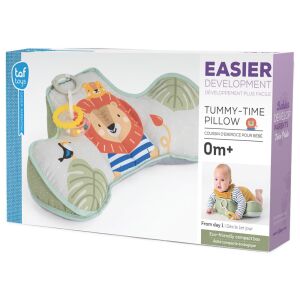 Taf Toys Savannah vankúš na bruško v krabici, ergonomický dizajn s hrkálkou a hryzátkom - Bábätká & Batoľatá