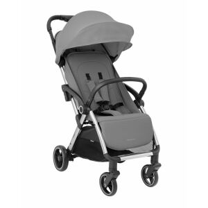 Kikkaboo Eden Grey Automatic Stroller, lightweight and compact - Stroller and Car Seat