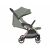 Side view of Kikkaboo Eden army green stroller with sun canopy