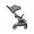 Angled view of Kikkaboo Eden army green stroller