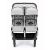 Front view of CAM Gem 210 Twin Stroller, double stroller for twins or siblings