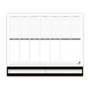 Asztali Alátét Naptár 2026 - 59x41 cm, Fekete